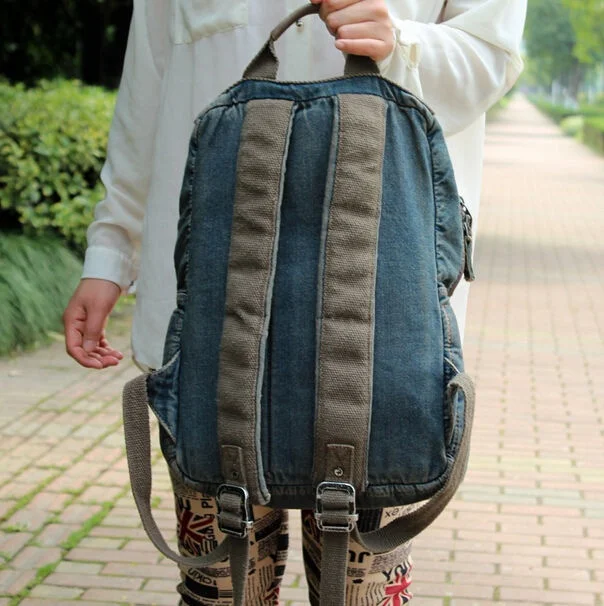 MAYFULL новый высококачественный ретро рюкзак женский джинсовый Повседневный