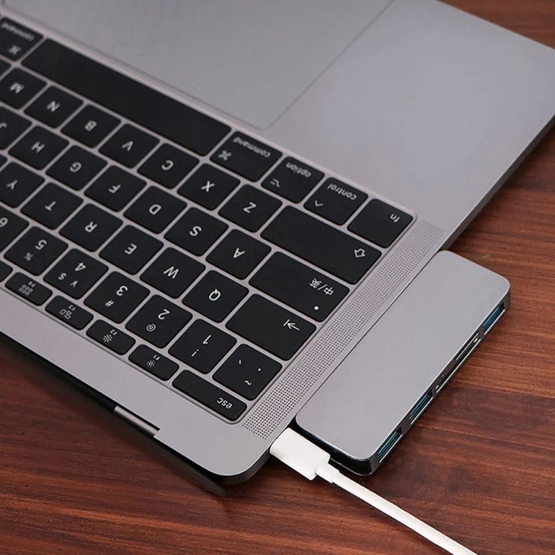 Портативный USB 3 0 концентратор адаптер Type C конвертер с SD/Micro SD кардридер для MacBook