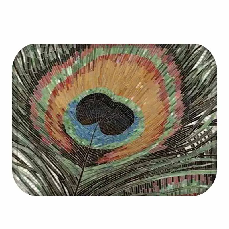 Скандинавские ковры с 3D-принтом Павлин фланелевый коврик 40х60 см