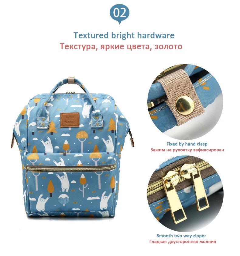 Водонепроницаемая сумка для подгузников, сохраняющая тепло, для мам, для беременных, большая сумка для подгузников, с принтом, Bebe, сумка для путешествий, рюкзак для ухода за ребенком, мокрая сумка