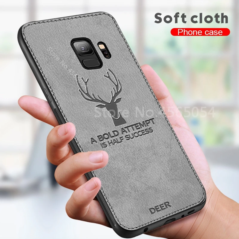 Deer Fabric Coque For Samsung Galaxy Note 9 8 S9 S8 Plus Capa Cloth Cover A8 A6 A9 Star 2018 J3 Pro J4 J5 J7 |