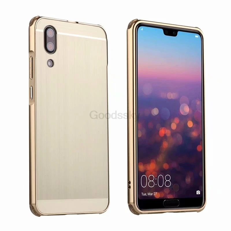 Роскошный противоударный алюминиевый чехол из углеродного волокна для huawei P20 Lite Pro Nova 3E P, умная металлическая рамка+ пластиковая жесткая задняя крышка