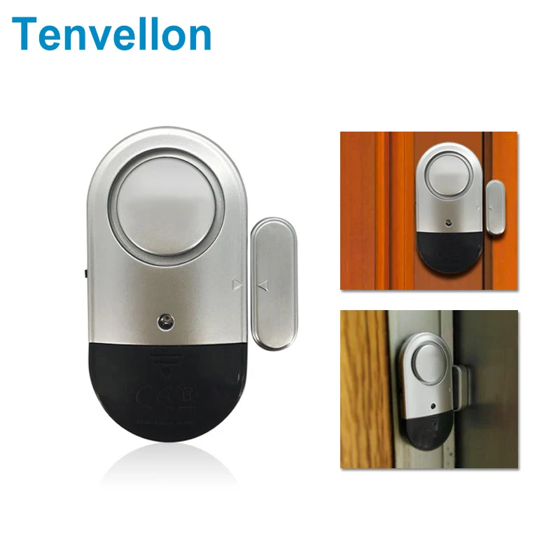 

Сигнализация Tenvellon, маленький независимый датчик безопасности для дома, магнитный детектор датчиков для дверей и окон