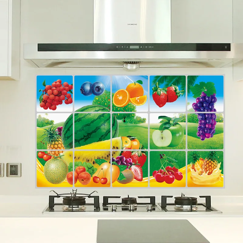 Водостойкая виниловая наклейка на стену для фруктов и овощей|diy home decor|home decorwaterproof