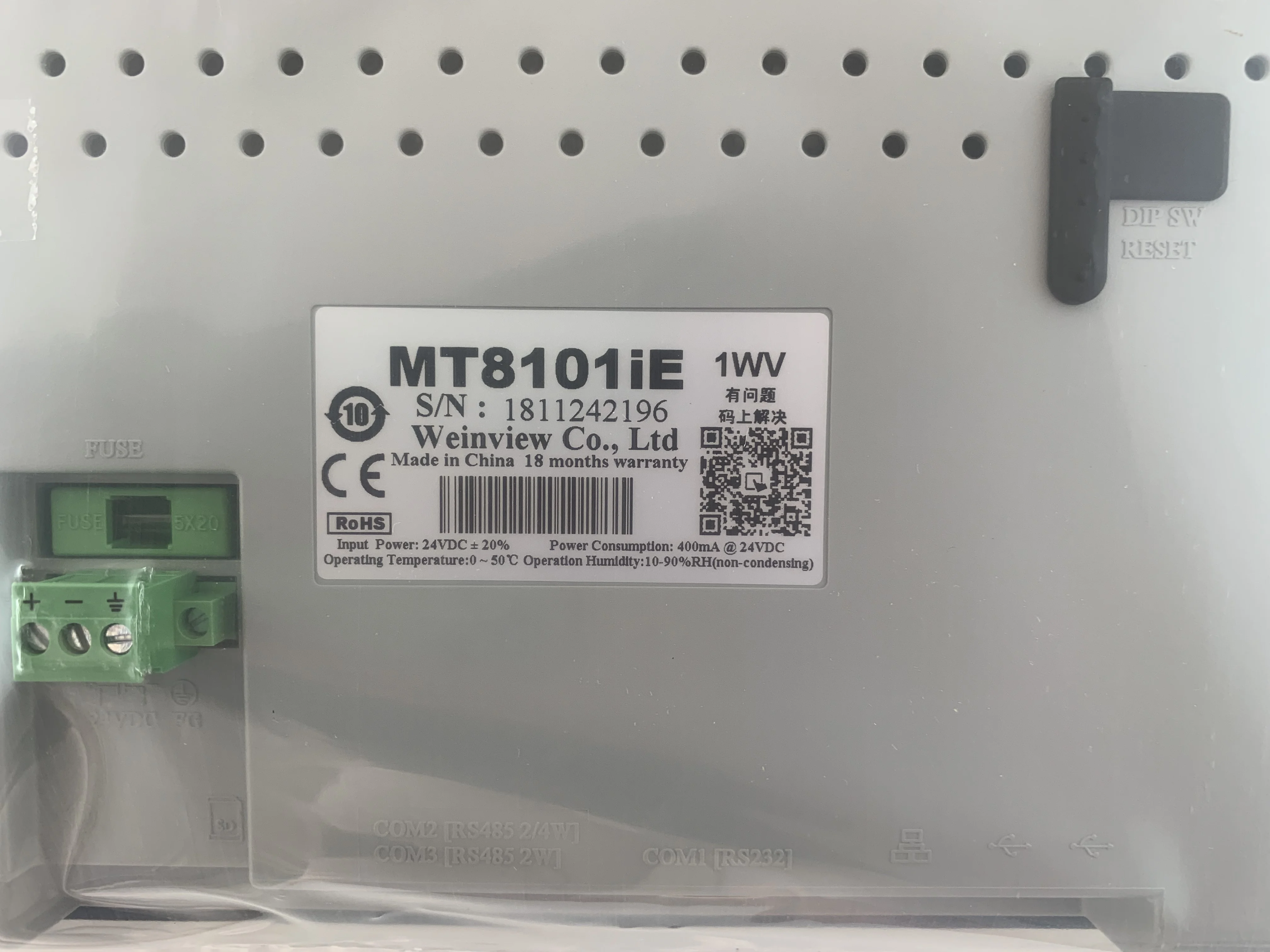 WEINTEK WEINVIEW MT8101iE EThernet 10 1 '魸x480 сенсорный экран светодиодный дисплей HMI замена