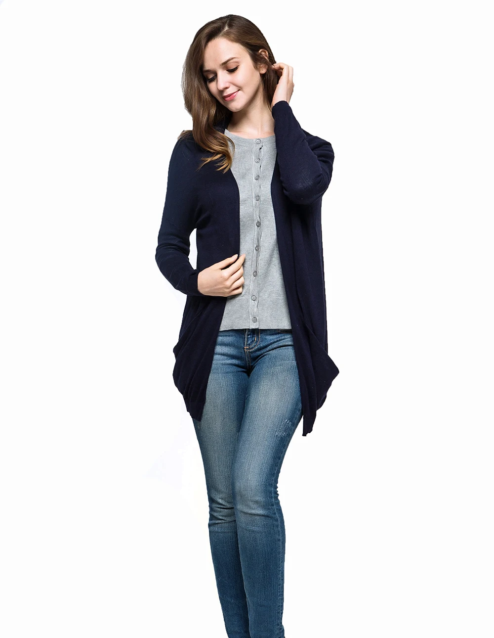 2016 весна лето женщин Большой размер кардиган вязаный свитер с длинным рукавом