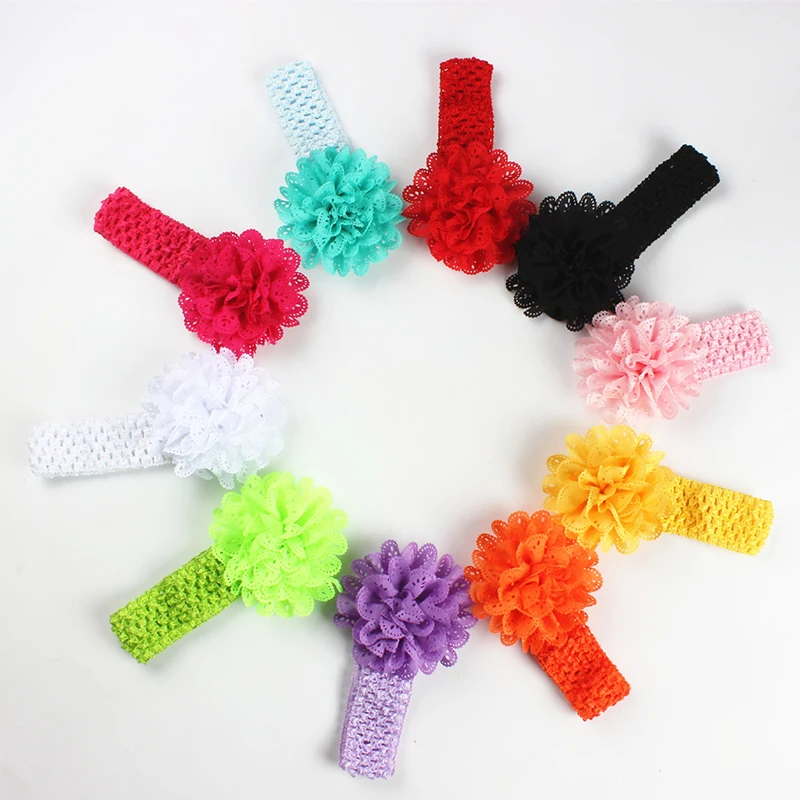 Hollow Flower Girl Headbands New Head Rope Belt Princess Knitted Girls Hair Band Kids Hairband Baby Accesories | Детская одежда и
