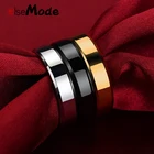 Кольцо ELSEMODE из титановой стали, Черное золото, 6 мм, обручальное кольцо для женщин, бижутерия