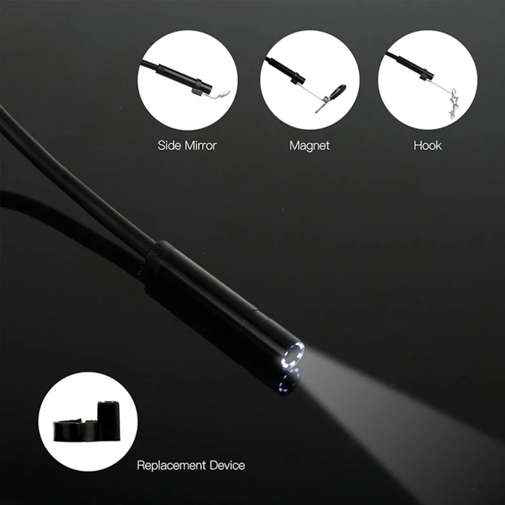 Эндоскоп 1200 P WiFi Borescope Инспекционная камера 2 0 мегапикселей полужесткая HD змея для