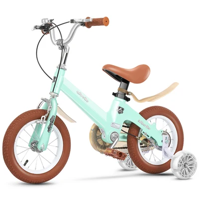 14 inch green 1" 14" 1" 18" Детский велосипед, детский велосипед для мальчиков и девочек 2-6-8-10 лет, детский велосипед с педалью, ходунки - Цвет: 14 inch green