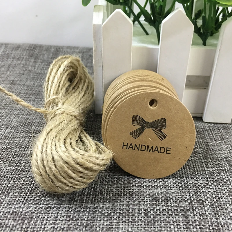 100 шт. ручной работы в стиле сделай сам спасибо конструкция Бумага этикеток