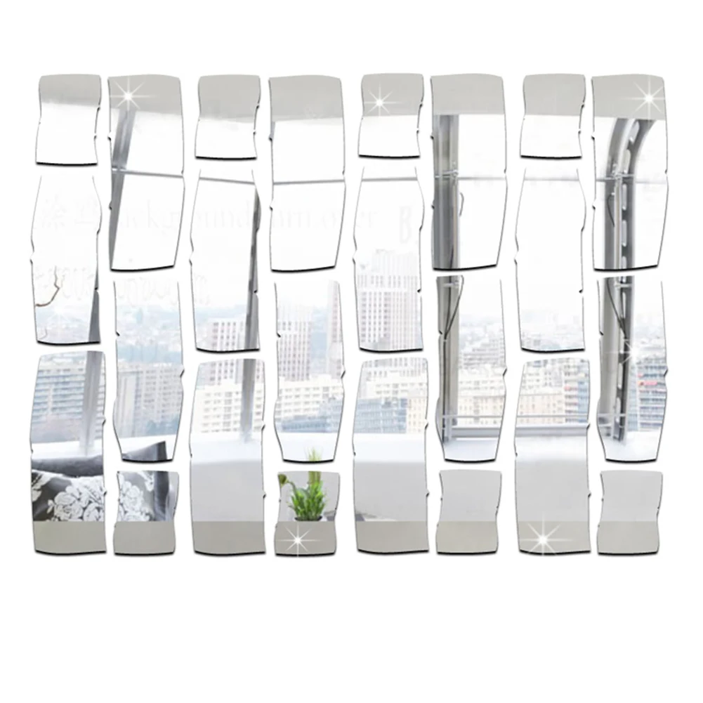 24 шт. самоклеящиеся акриловые зеркальные наклейки для детской комнаты | Дом и сад