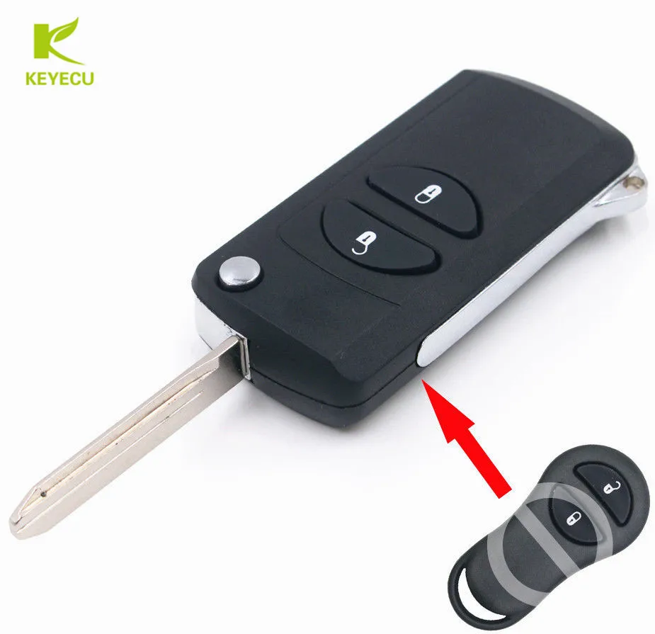 KEYECU новый запасной откидной Складной Дистанционный Корпус ключа для Chrysler 300 м