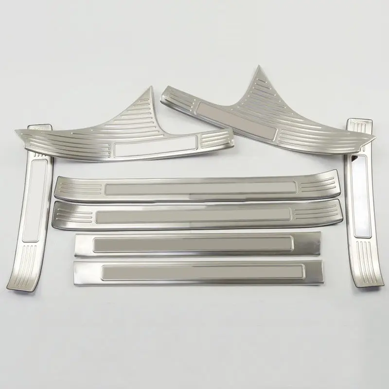 

Внутренняя и внешняя накладки на порог автомобиля BBQ @ FUKA, 8 шт., накладки, молдинг, подходит для Honda Accord 2018, автомобильные аксессуары, Стайлинг