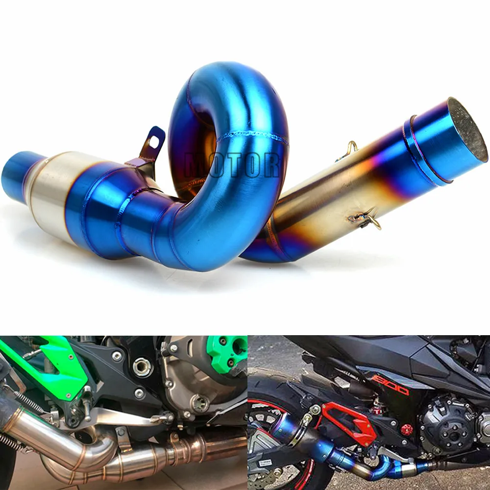Глушитель выхлопной средней трубы для мотоцикла глушитель мощности Kawasaki Z800 z 800