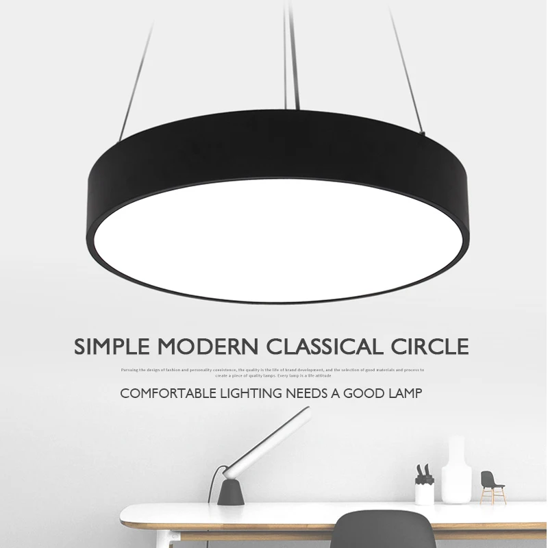 Современная круглая Светодиодная лампа из акрилового железа