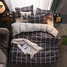 Классический Комплект постельного белья 5 размеров серое синее