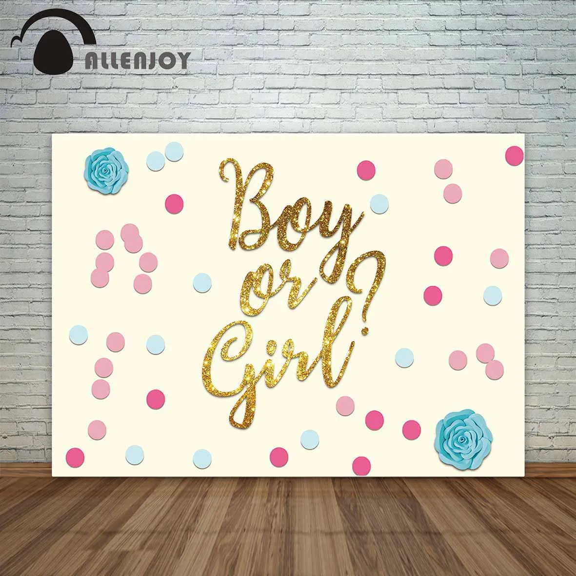 Фон для фотосъемки Allenjoy с изображением пастельных цветов и розовых синих точек