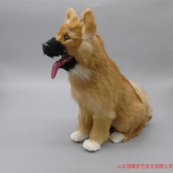 

new simulation wolfhound dog polyethylene & furs sitting dog doll gift about 31x30cm 225