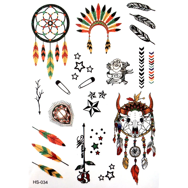 3 шт. водостойкие Временные татуировки Ловец снов|temporary tattoos men|waterproof temporary