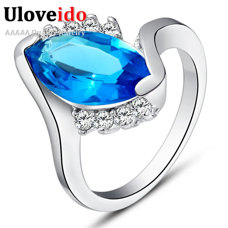 Женское кольцо с фианитом Joias Ringen J406 винтажное серебряное сапфиром для помолвки |
