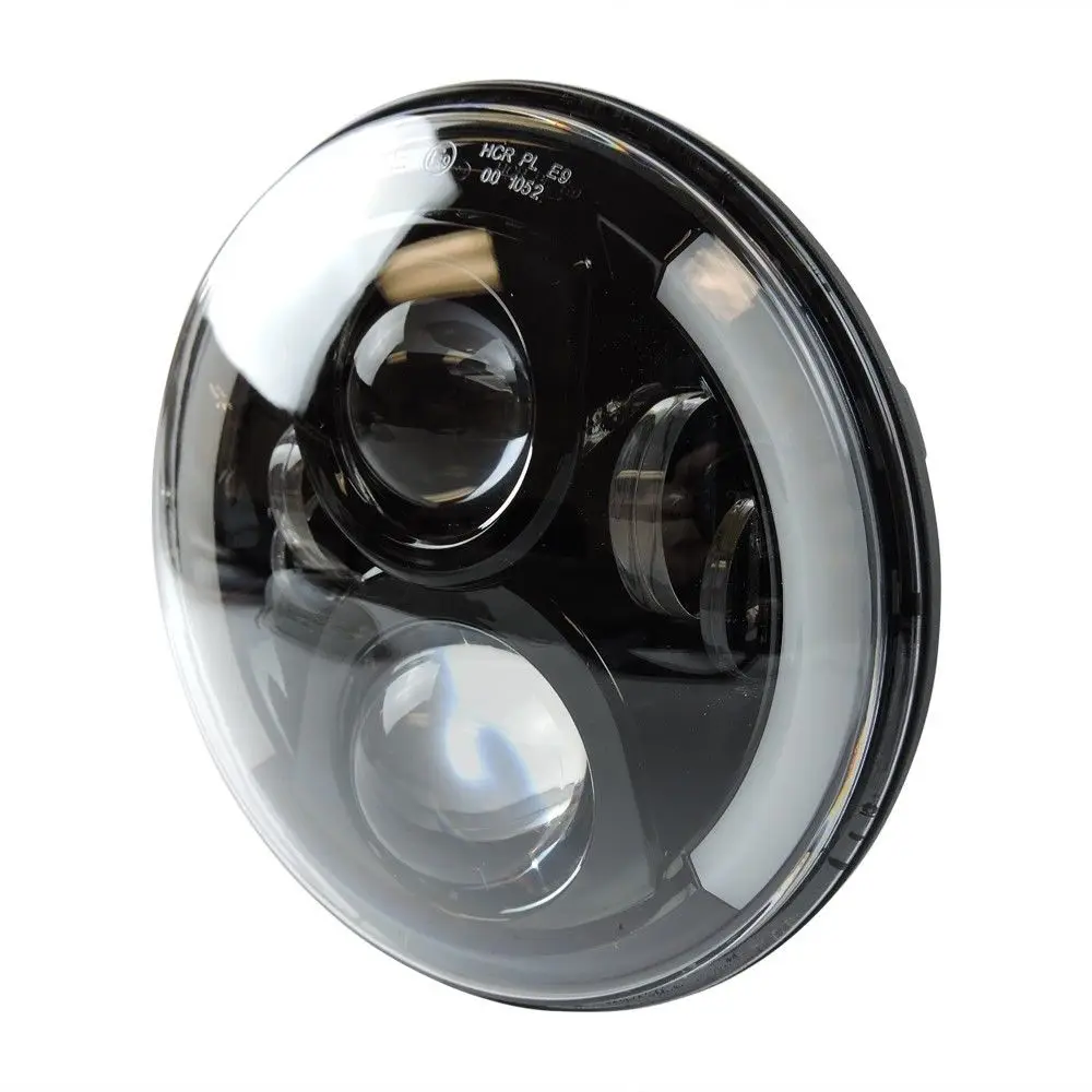 60 Вт 7 &quotсветодиодные фары для мотоцикла DRL ангельские глазки Белый Halo &amp