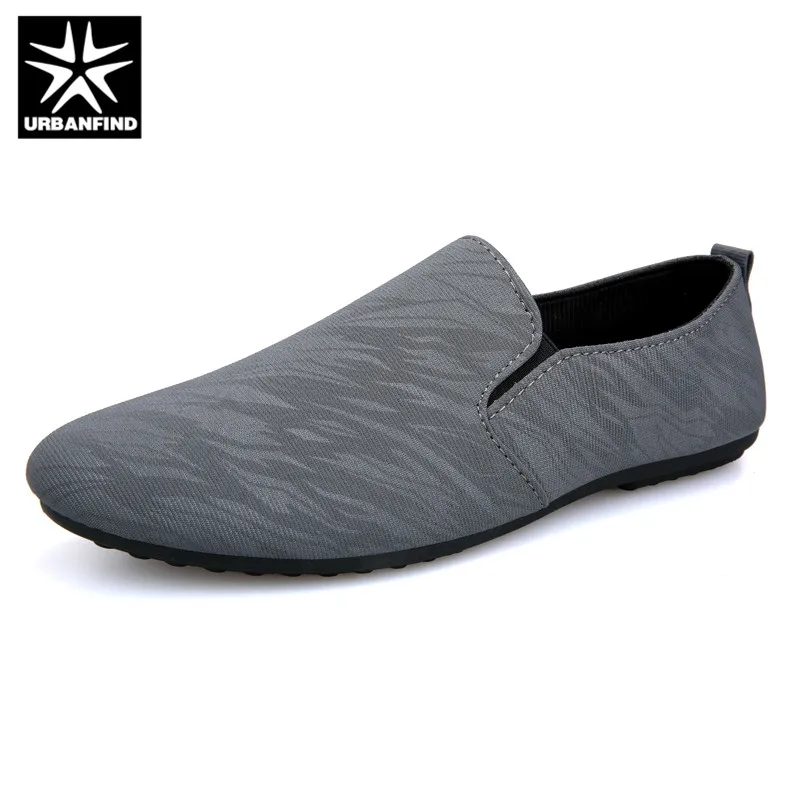 URBANFIND mens casual loafers shoes breathable light fabric fashion spring autumn leopard black gray blue flat with cheap | Обувь