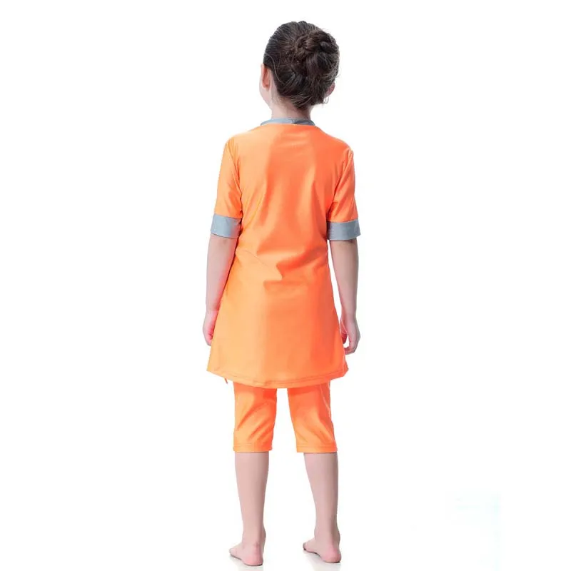 Мусульманский купальник комплект из 3 предметов юбка с разрезом для девочек