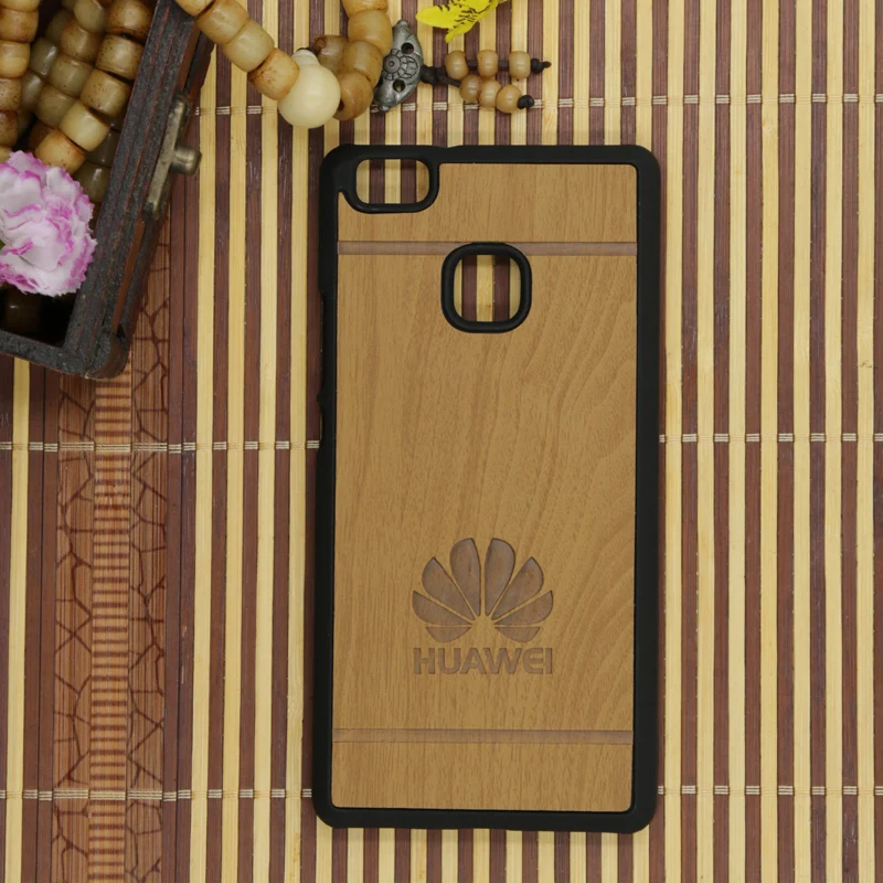 Для huawei P9 случае Lite крышка 5 2 дюймов Дерево кожа кожи с твердым PC Классический