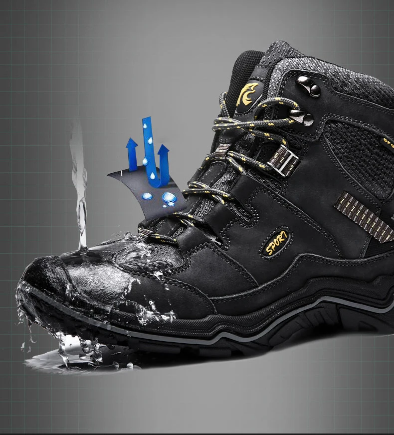 Brand Hiking Shoes Men Spring Hiking Boots Mountain Climbing Shoes Outdoor Sport Shoes Trekking Sneakers Size 38-45