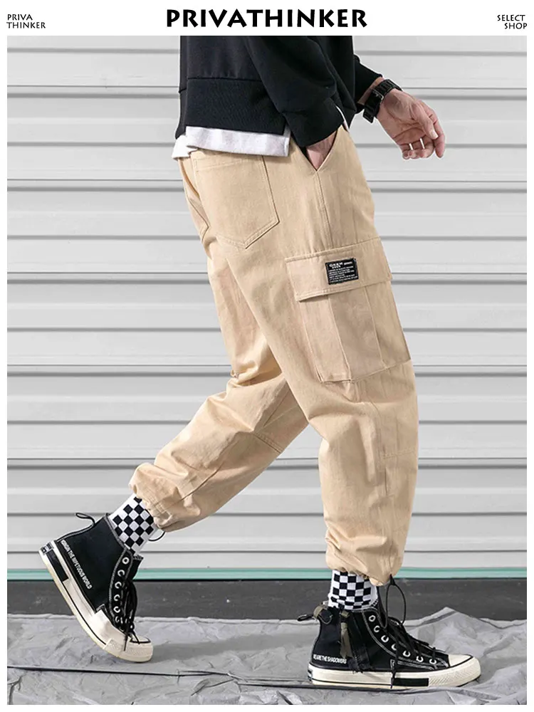Мужские шаровары Privathinker брюки карго с Т образными карманами Японская уличная