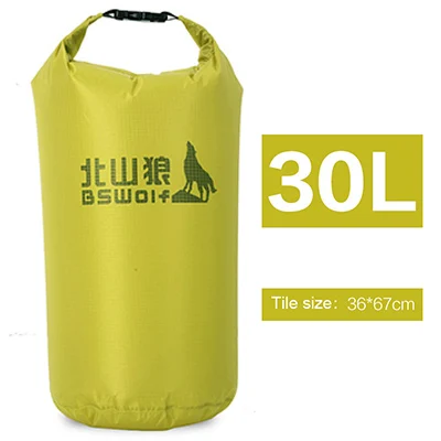 Green 30L Сверхлегкая водостойкая сумка походы водостойкая сумка для плавания пляжная силиконовая Упаковка сухой мешок 5/10/20/30L - Цвет: Green 30L