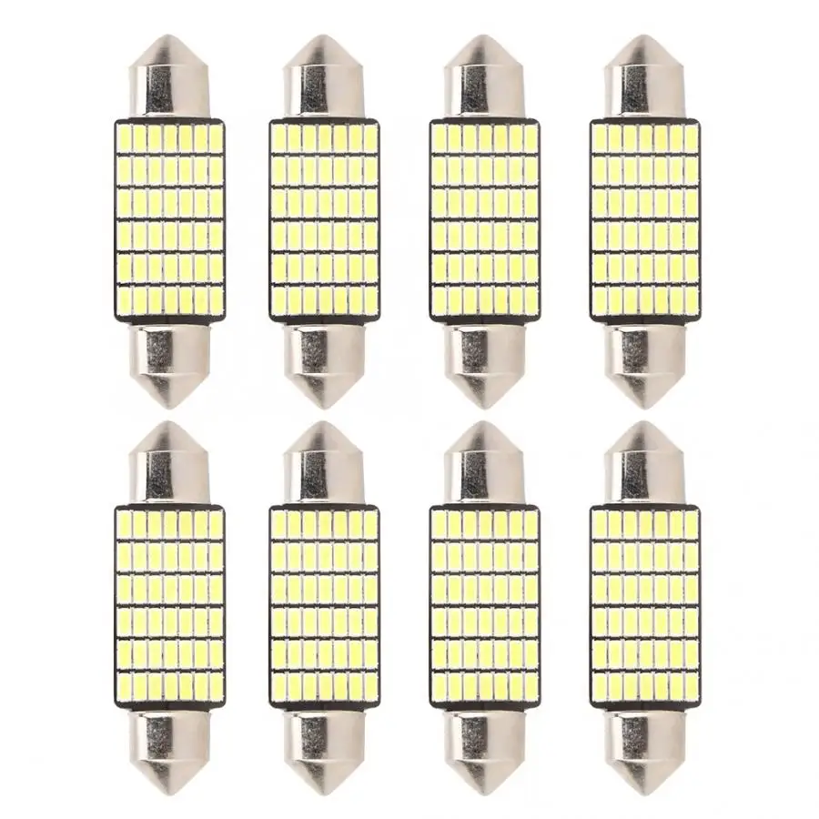 8 шт. DC 12V Festoon 3014 39 мм 42SMD супер яркие Автомобильные светодиодные купольные