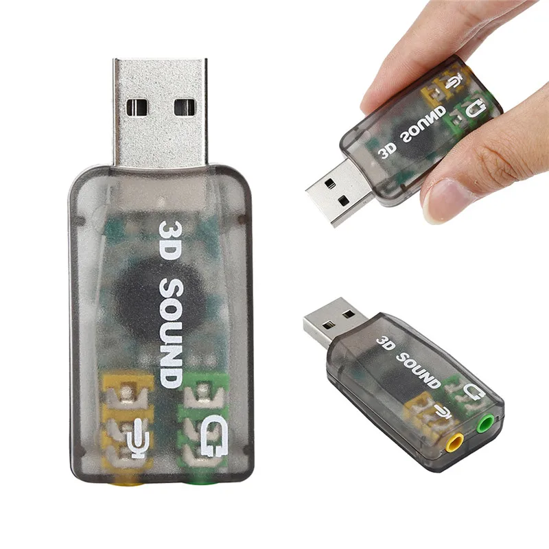 Внешняя звуковая карта Centechia 7 1 USB 3D адаптер для ПК настольного компьютера