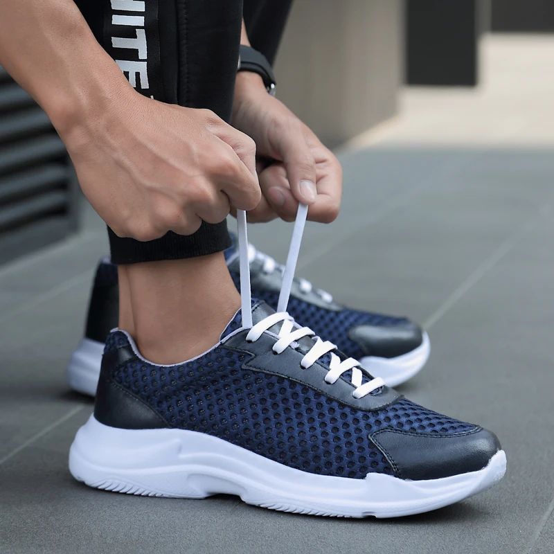HECRAFTED male sneakers Size 38~46 Comfortable Fashion Breathable Summer mens shoes#AB709 | Обувь