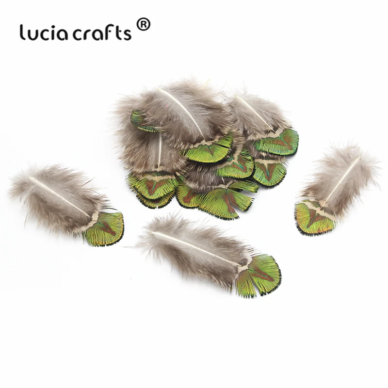 Lucia crafts 12 шт. 4-8 см/1,5-3 дюйма зеленые павлиньи перья DIY вечерние украшения для дома DIY материалы ручной работы аксессуары H0508