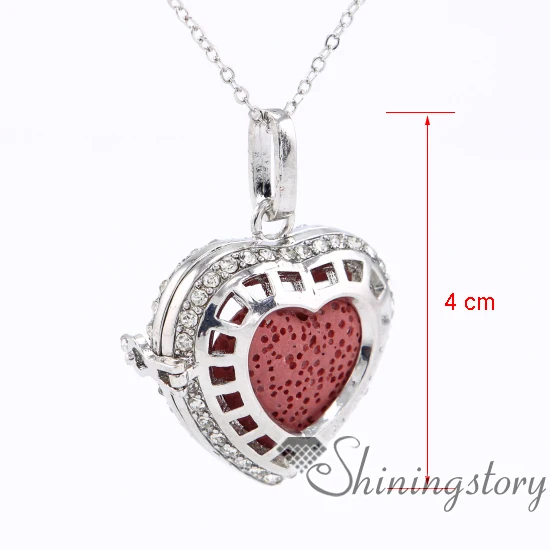 

heart essential oil jewelry aromatherapy lockets wholesale diffuser necklaces diffuser jewelry wholesale rhinestone metal