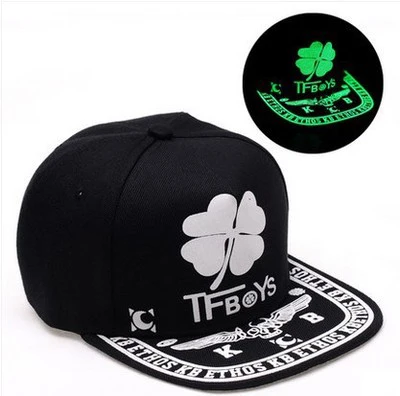 Новинка 2018 флуоресцентная светящаяся мужская шляпа хип хоп кепка Черная EXO с