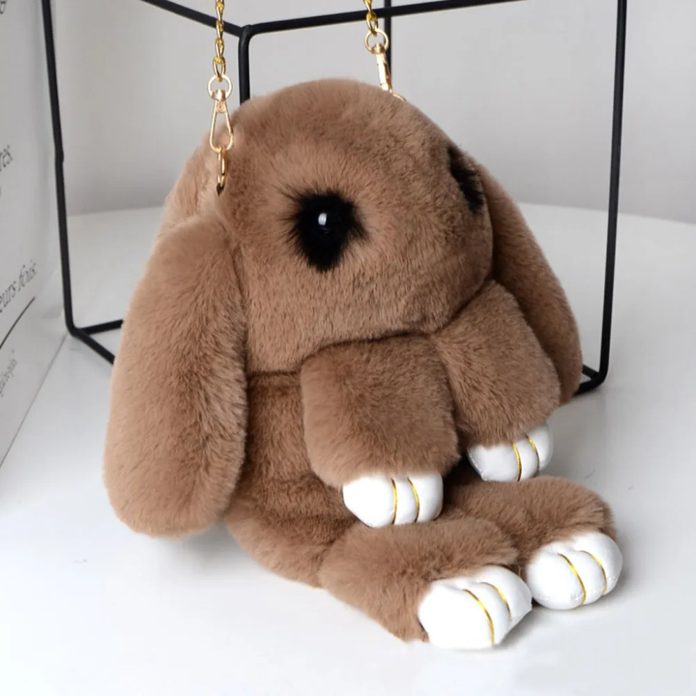 17x9x27cm Soft Rabbit Artificial Fur Crossbody Lovely Handbag Shoulder Bag Storage Phone Satchel Purse