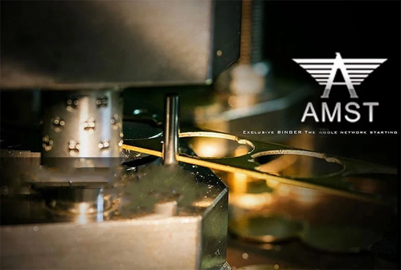 Роскошные Брендовые мужские часы AMST новые модные золотые наручные часы Цифровые кварцевые часы с двойным дисплеем мужские спортивные водонепроницаемые часы