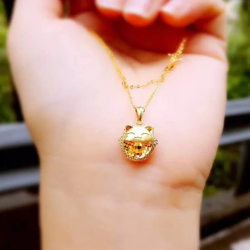 SILVER AGELESS 18K Yellow Gold Cat Pendant Necklaces Jewelry Necklace Women Animal | Украшения и аксессуары