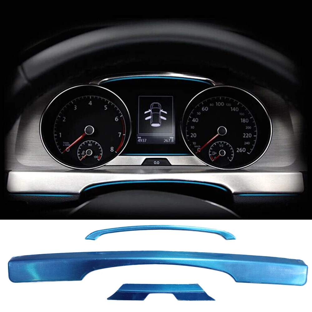 

For Volkswagen VW Golf7 Golf 7 MK7 MK 7 Car Styling Cover Trims Stainless Steel dashboards Frame 3pcs Per Set