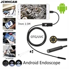 JCWHCAM 1,5 м USB Android эндоскоп камера 7 мм Len Гибкая Змея USB труба портативный осмотр микро USB бороскоп камера 25 м
