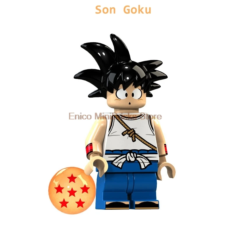 Son Goku Аниме Powerpuff девушка фигурка цветок Лютик пузыри Dragon Ball Супер Герои строительные блоки игрушки для детей - Цвет: Son Goku