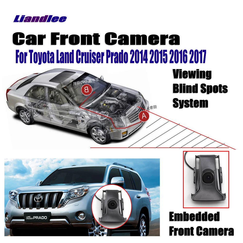 Автомобильная автомобильная камера переднего вида для Toyota Land Cruiser Prado 2014 2015 2016 2017
