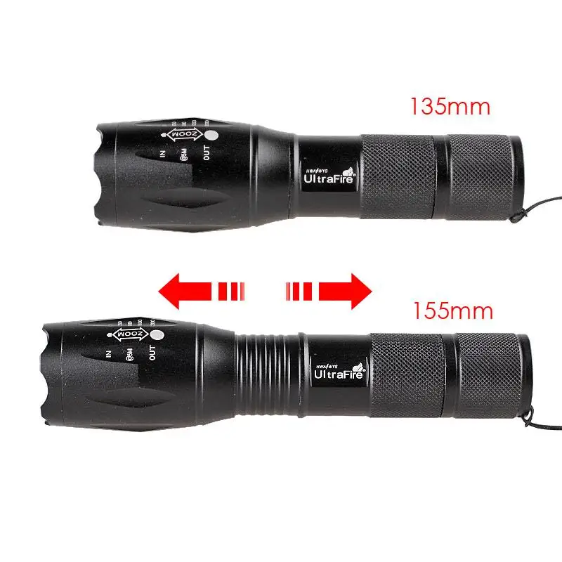 Портативный cree xm l t6 мощный светодиодный тактический фонарик факел фонарь охота