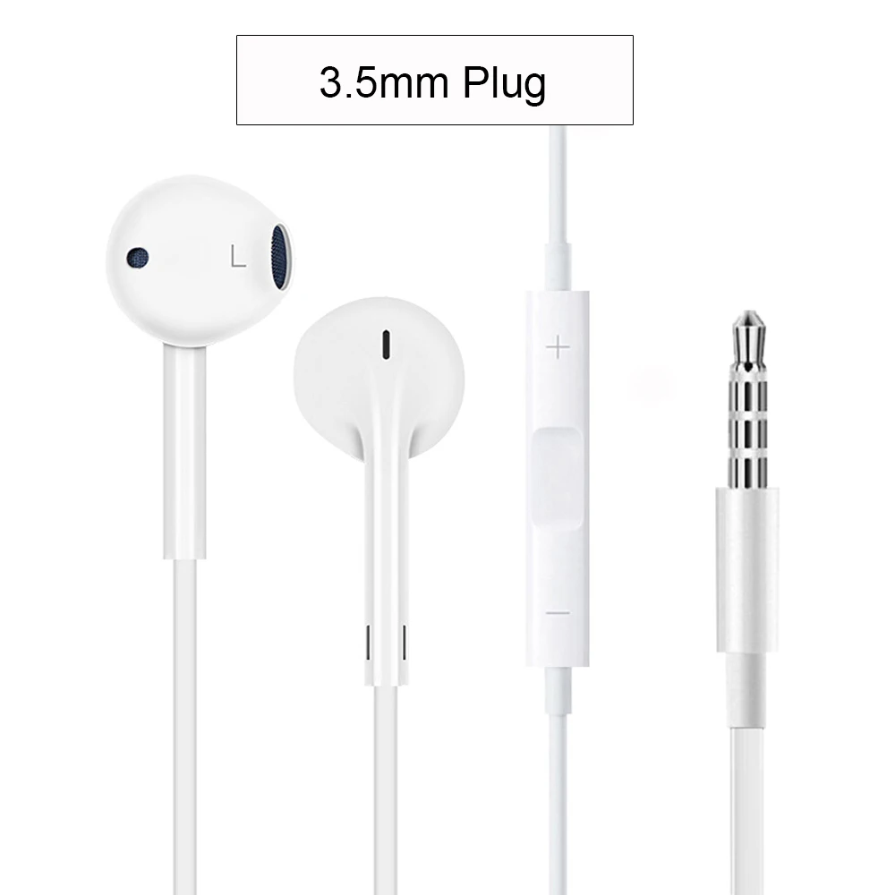 3.5mm plug Оригинальные наушники Apple с разъемом 3,5 мм и разъемом Lightning, наушники-вкладыши для iPhone, Android, смартфонов - Цвет: 3.5mm plug