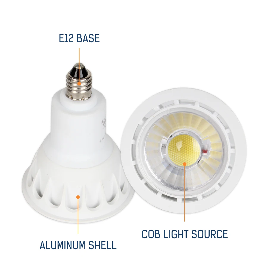 E12 Светодиодный прожектор 5 W супер яркий AC 110 265 V белый/теплый белый|Светодиодные
