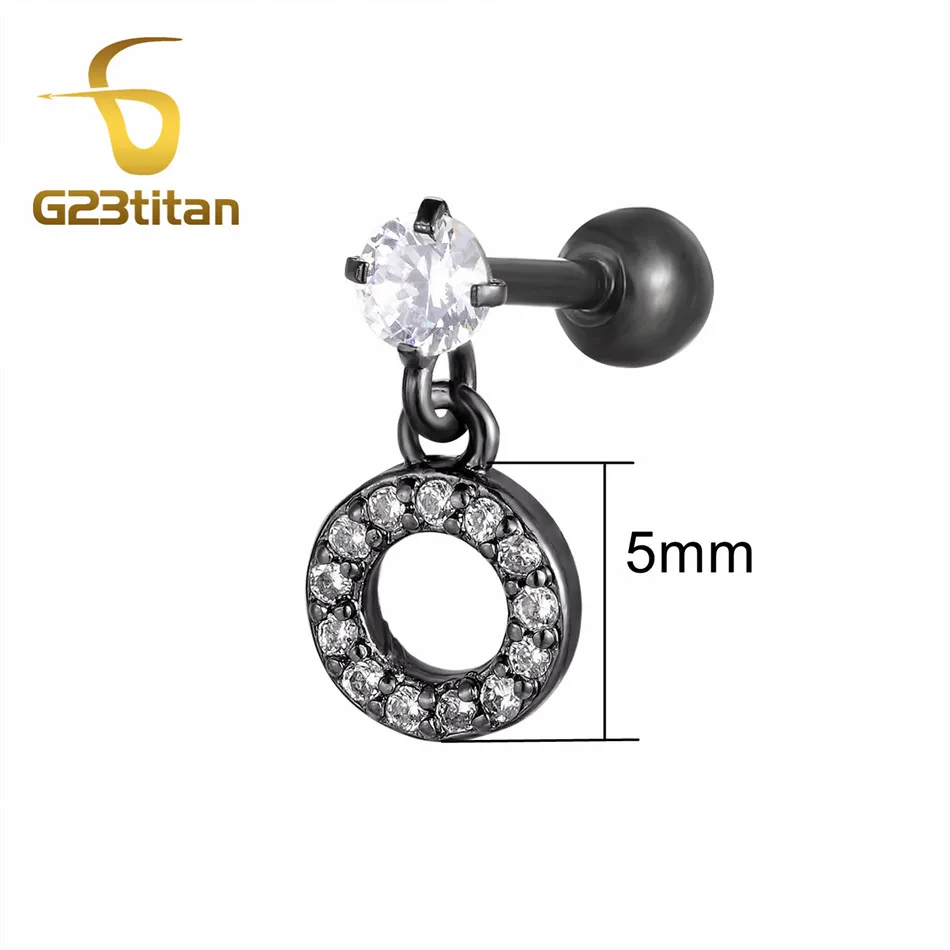 Чистый золотой цвет Черный козелок Серьги кольца в уши Стали Уха Tragus Helix Хрящ Пирсинг Кольцо Мода Мужчины Женщины Ювелирные Изделия Тела - Окраска металла: Чистый золотой цвет