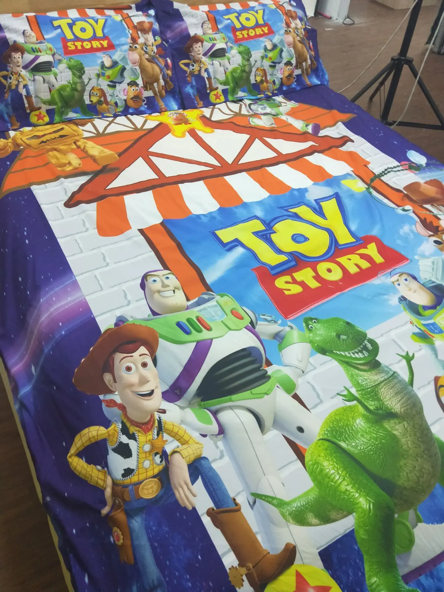 Набор постельного белья disney Toy Story, двойной размер, пододеяльник, набор для детей, домашний декор, постельное белье king queen, Комплект постельного белья из 3 предметов для мальчиков